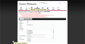 Manually Verify Email