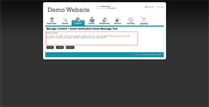 Can the email verificatoin text be made fanier