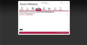 Viewing clients awaiting approval 