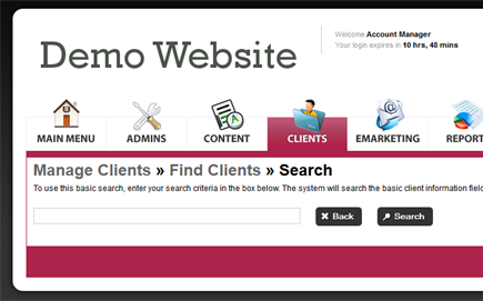 1.  Find Clients by Name or email