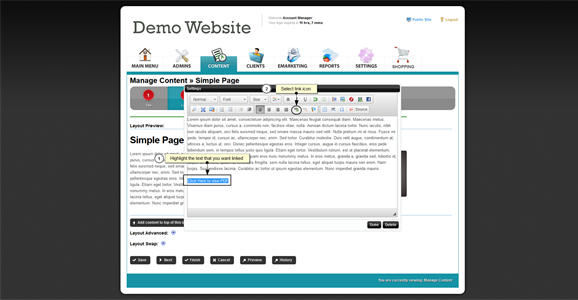 How do I create a link to an external webiste img 1