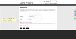 User opting into the site via a form
