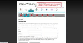 Notification for incompatible browsers