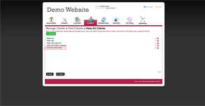 Database after new client has been added