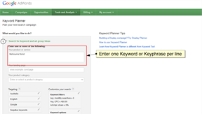 Using the Keyword Planner