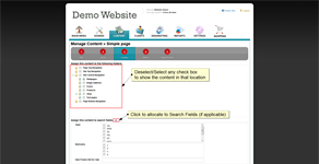 Location tab options